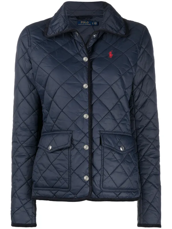 ralph lauren blue quilted jacket