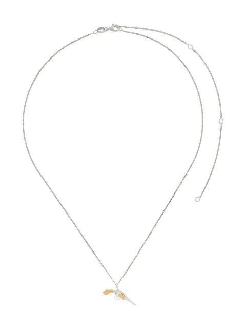 True Rocks two-tone pistol pendant necklace