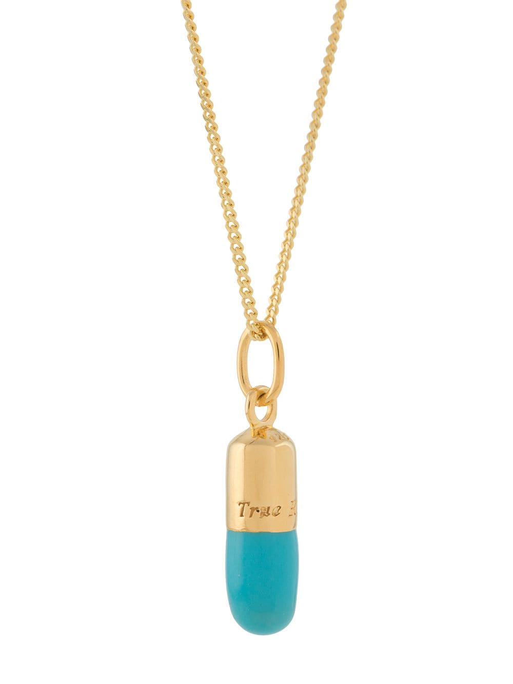 Shop True Rocks Two-tone Pill Pendant Necklace In Gold
