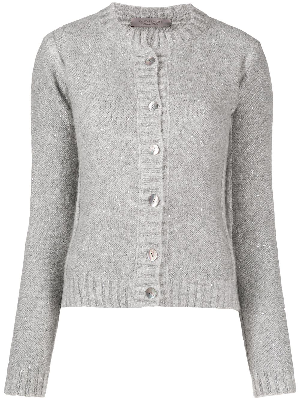 фото D.exterior ribbed trim cardigan