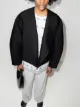 Image 2 of Totême balloon-sleeve collarless bomber jacket