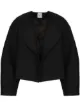 Image 1 of Totême balloon-sleeve collarless bomber jacket