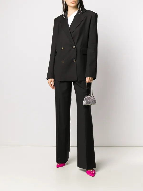 【関税込み】Loulou de Saison バーガンディ Sbiru トラウザーズ LouLou De Saison Sbiru Trousers | Black | FARFETCH JO