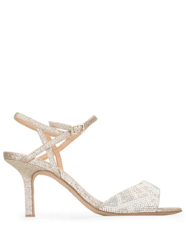 badgley mischka gold sandals