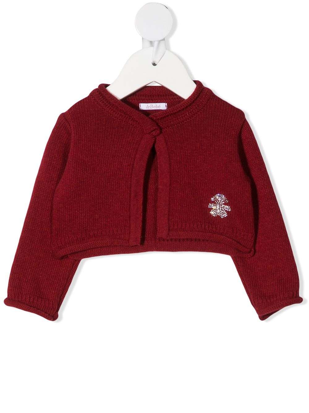 фото Le bebé enfant logo-embroidered cropped cardigan