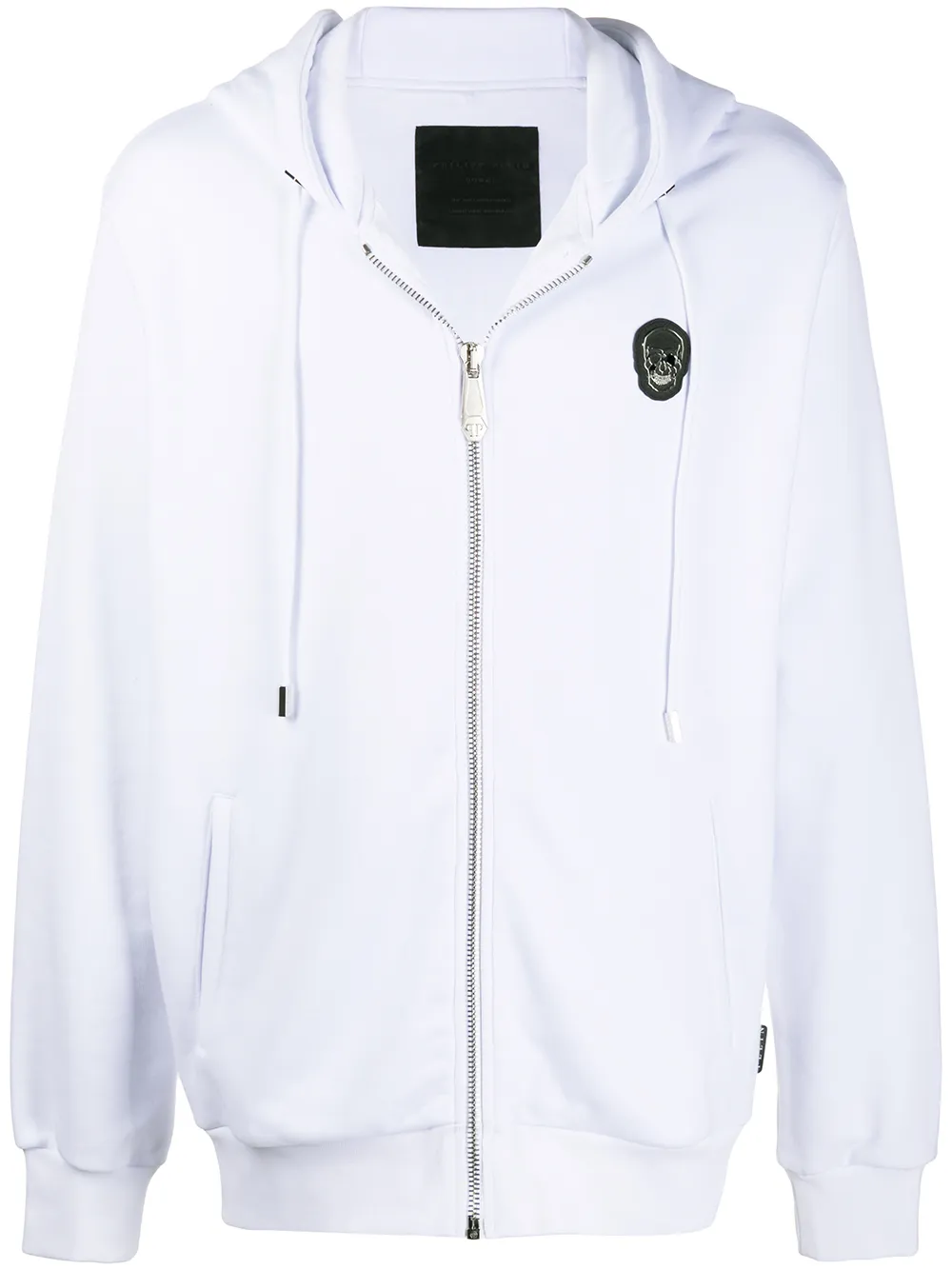 

Philipp Plein skull zipped hoodie - White