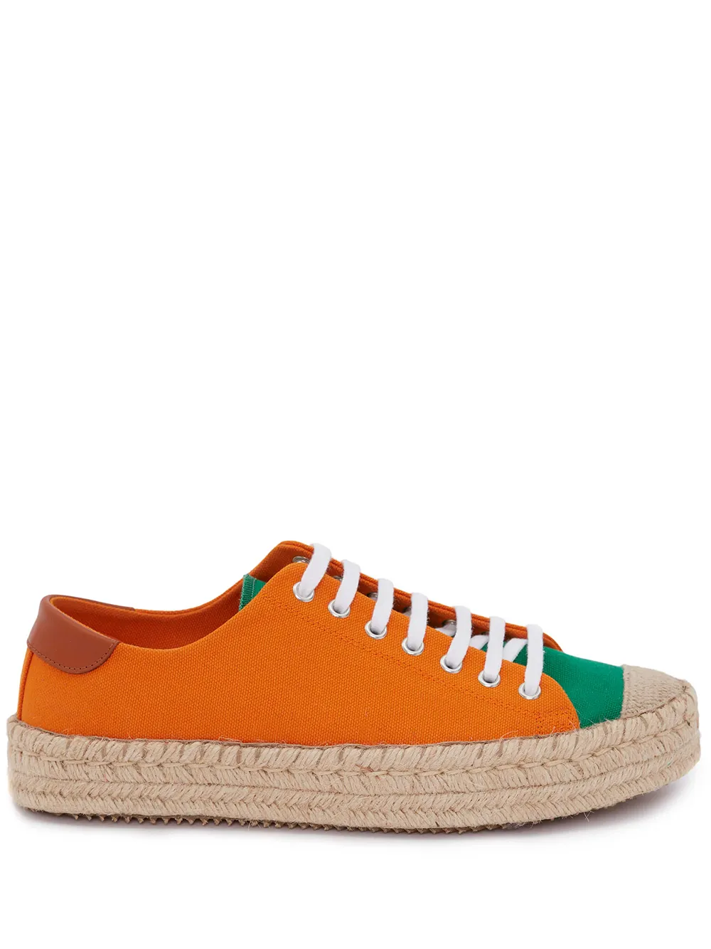 

JW Anderson tenis estilo alpargatas con diseño color block - Naranja