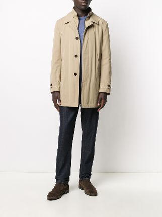 single-breasted button-up coat展示图