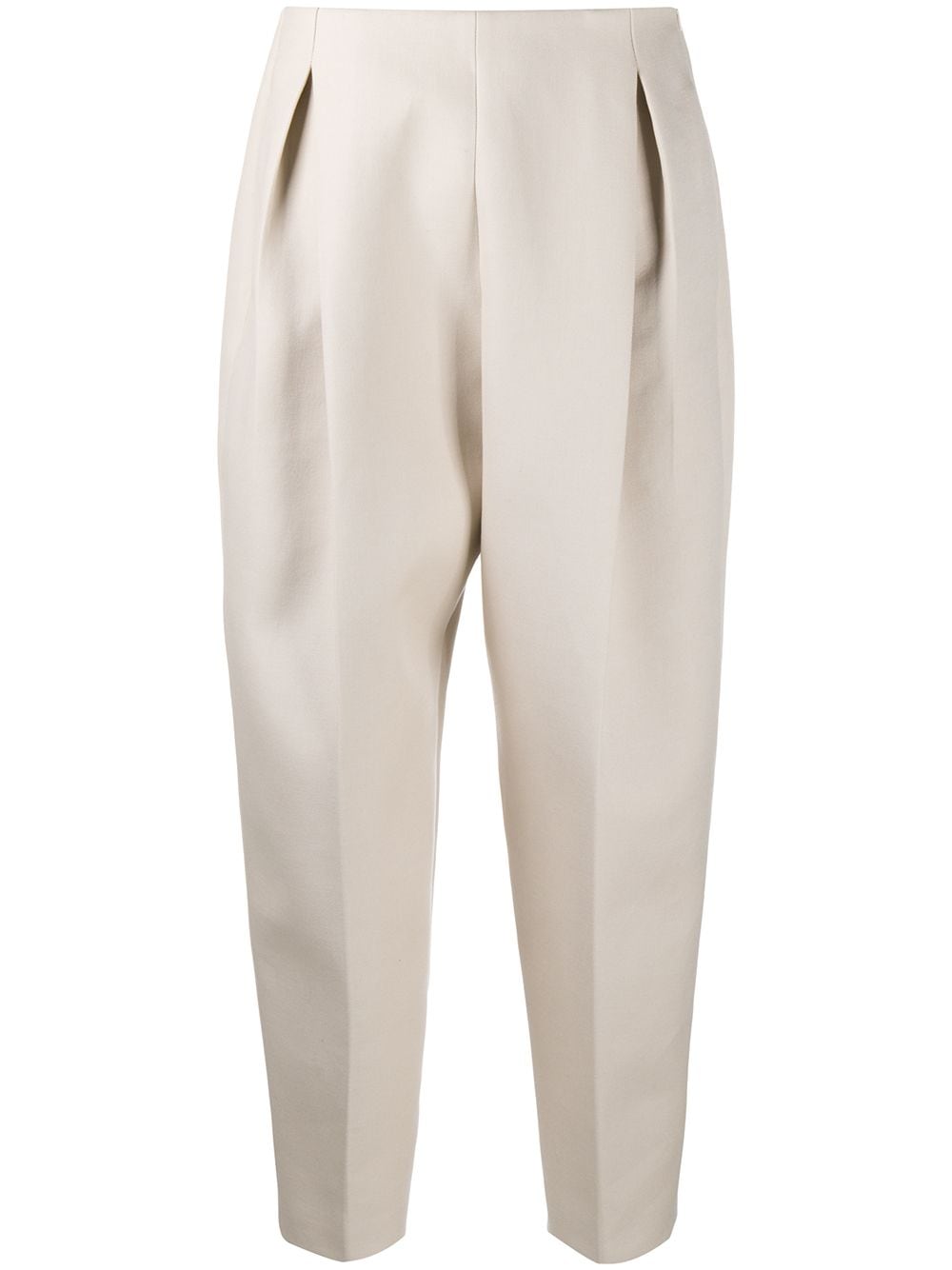 фото Agnona укороченные брюки со складками и завышенной талией