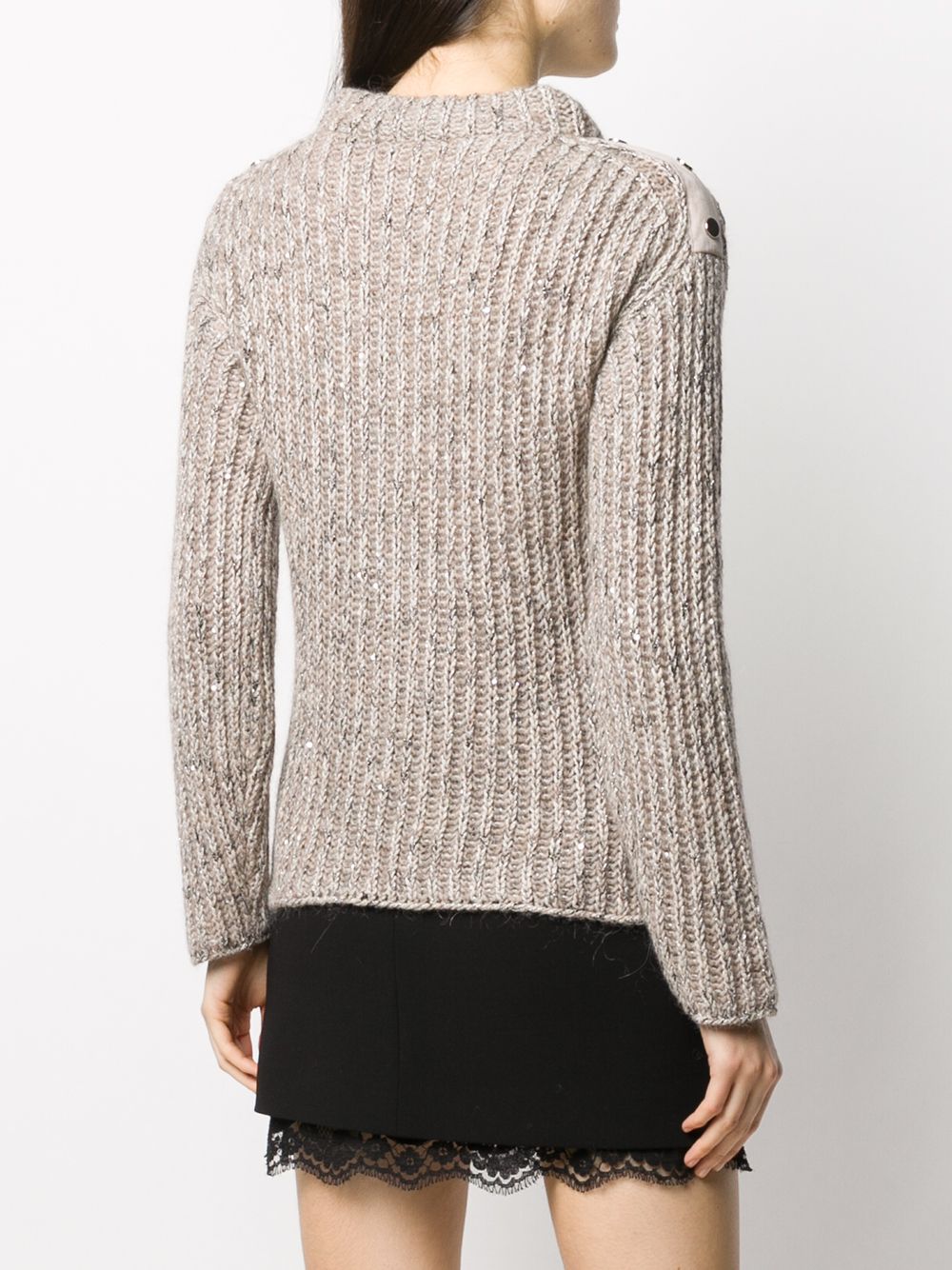 фото D.exterior high neck rib knit jumper