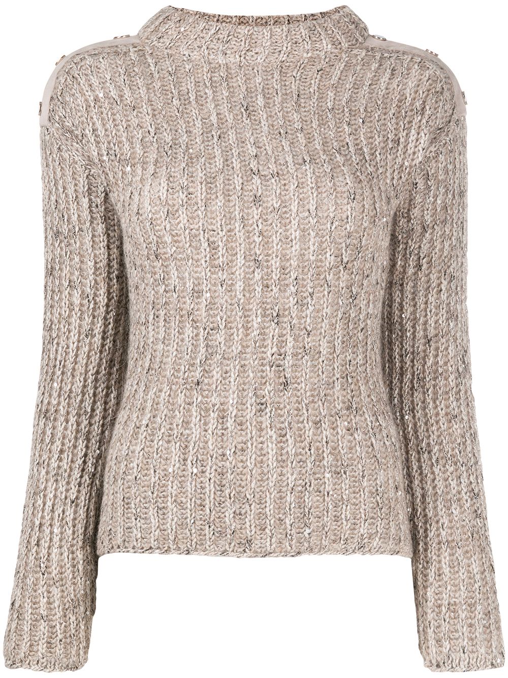 фото D.exterior high neck rib knit jumper