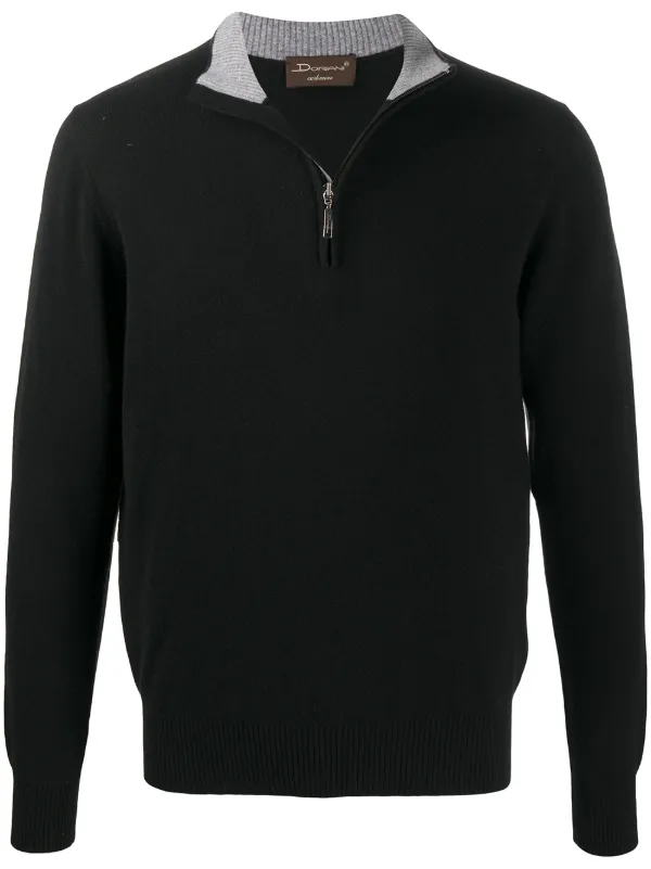 cashmere half zip jumper