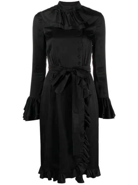 Moschino ruffled wrap dress