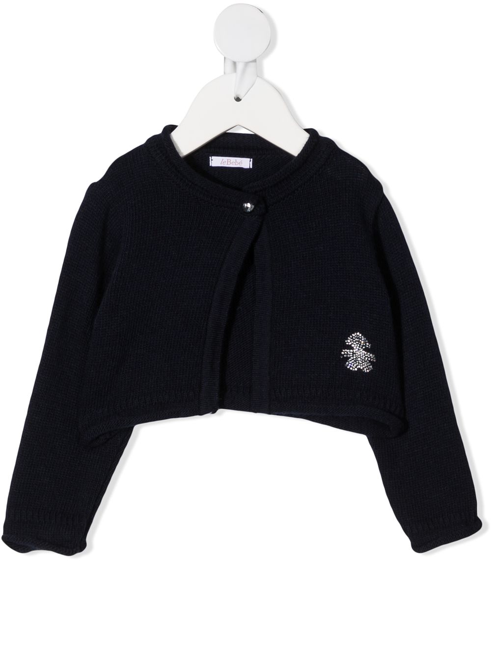 фото Le bebé enfant logo-embroidered cropped cardigan