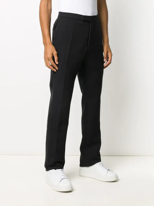 Raf Simons Side Bands Tailored Trousers Farfetch