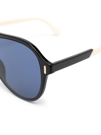 tinted aviator-frame sunglasses展示图