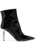 Philipp Plein skull-heel ankle boots - Black