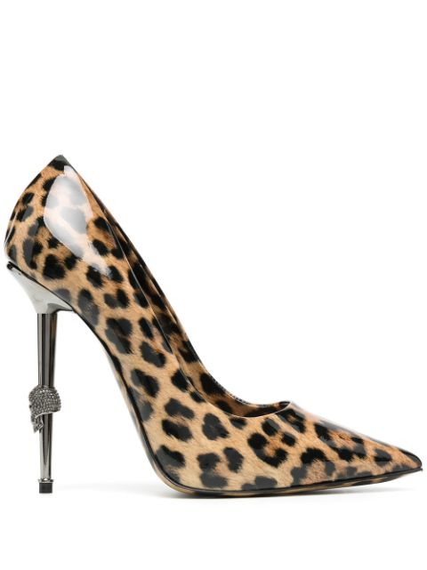 Philipp Plein leopard print pointed pumps Women