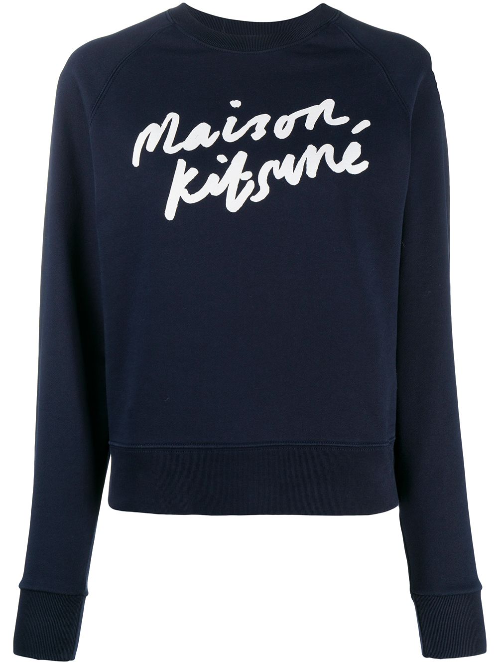 

Maison Kitsuné sudadera con logo estampado - Azul