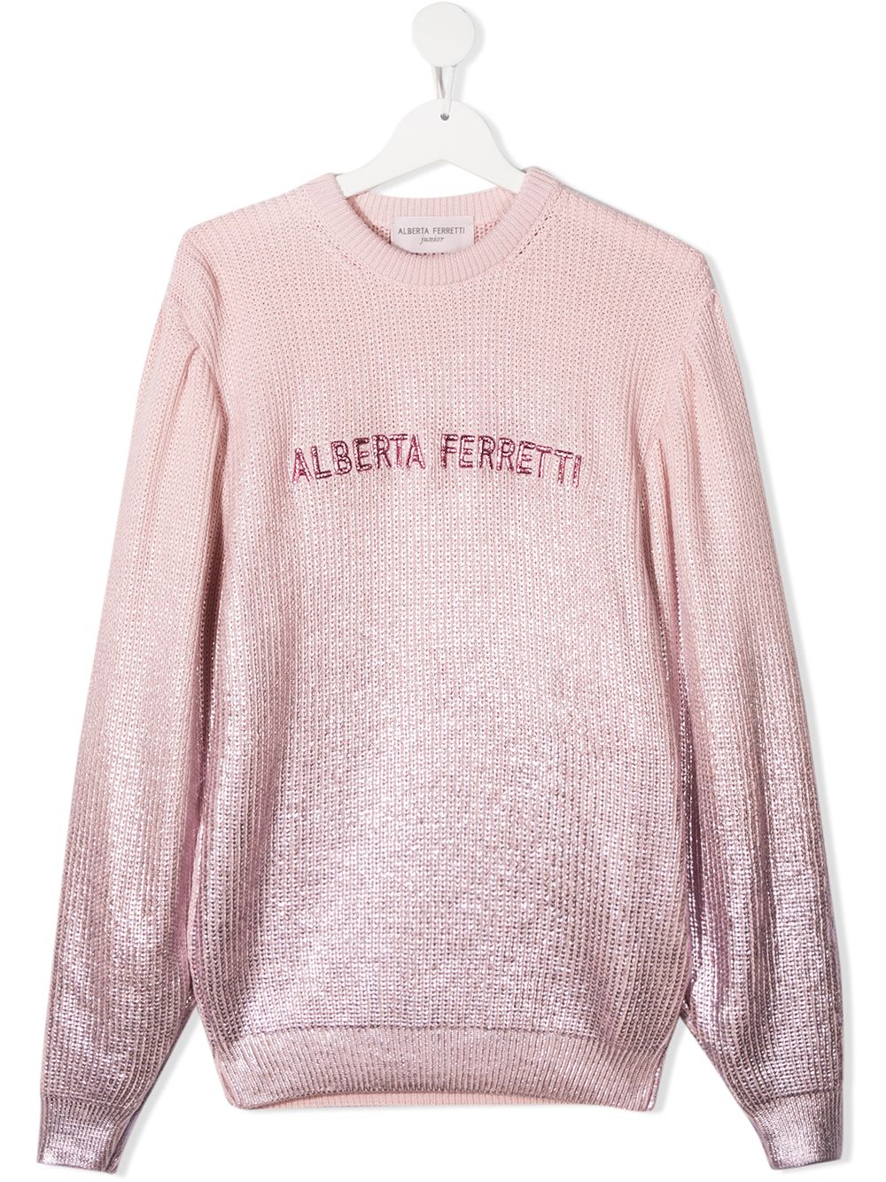 фото Alberta ferretti kids teen embroidered logo jumper