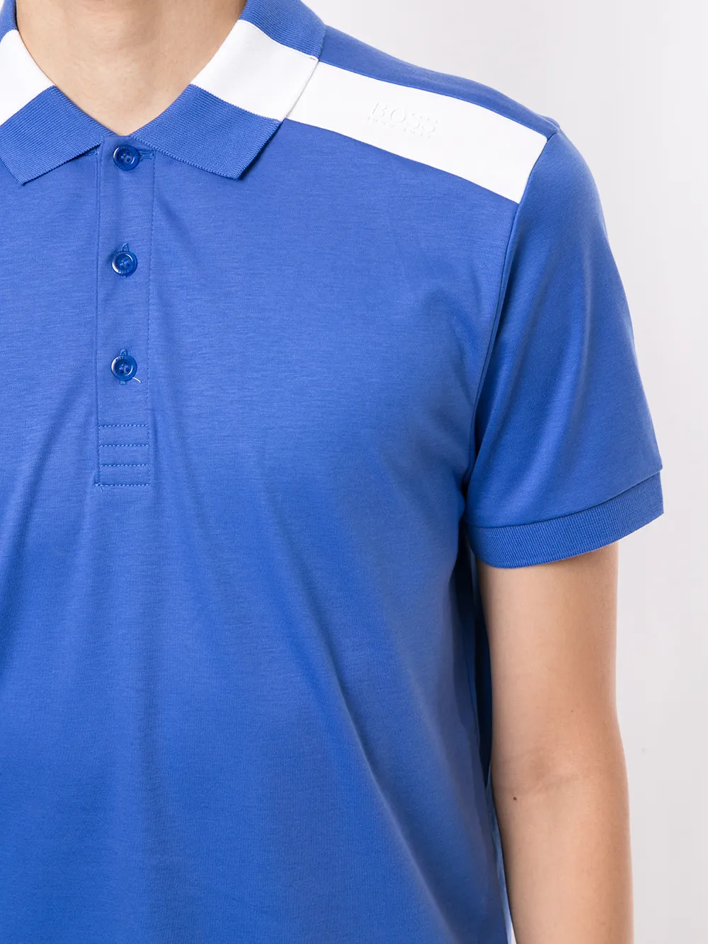 фото Boss рубашка поло с отделкой в полоску