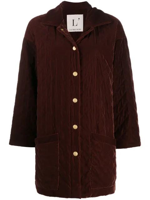 L'Autre Chose quilted velvet jacket