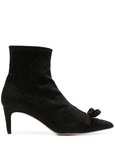 RED(V) bow-detail ankle boots