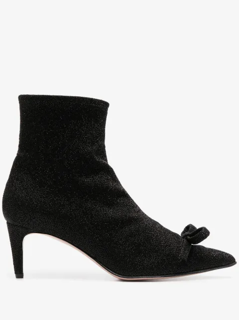 RED(V) bow-detail ankle boots