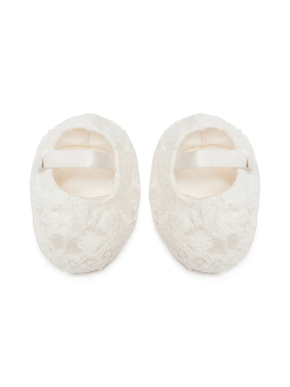 Dolce & Gabbana Kids picoted-lace Mary Jane shoes White