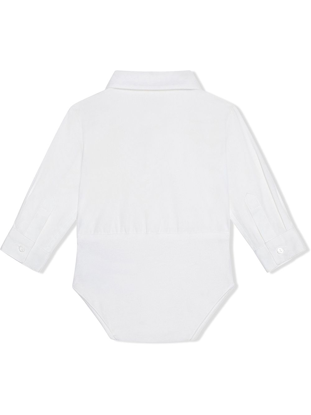 Dolce & Gabbana Kids shirt-style cotton bodysuit - White