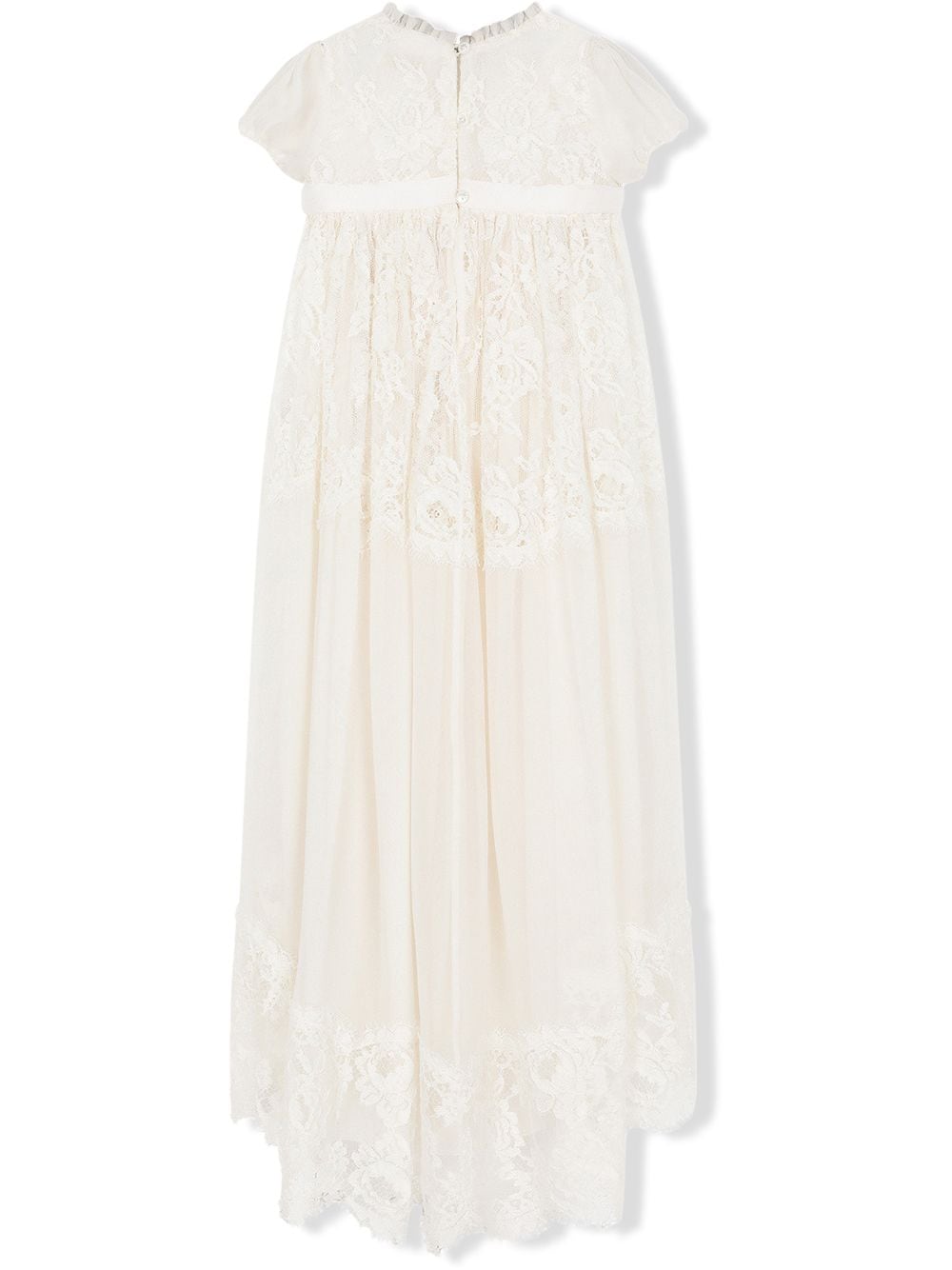 Shop Dolce & Gabbana Bow-detail Lace Dress In White