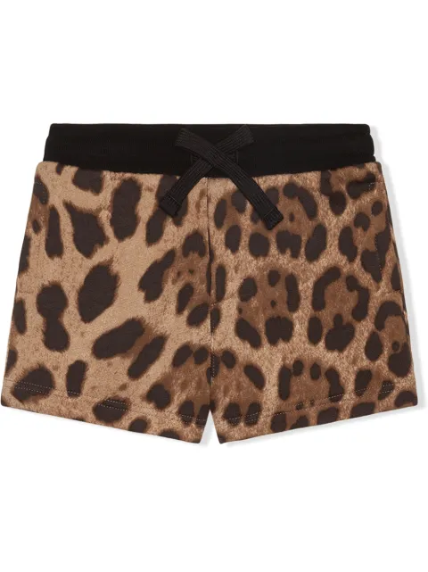 Dolce & Gabbana Kids leopard-print shorts