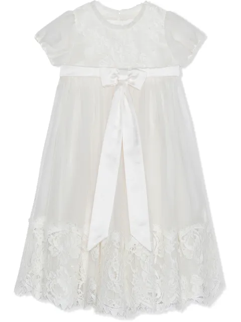 Dolce & Gabbana Kids lace-overlay chiffon dress