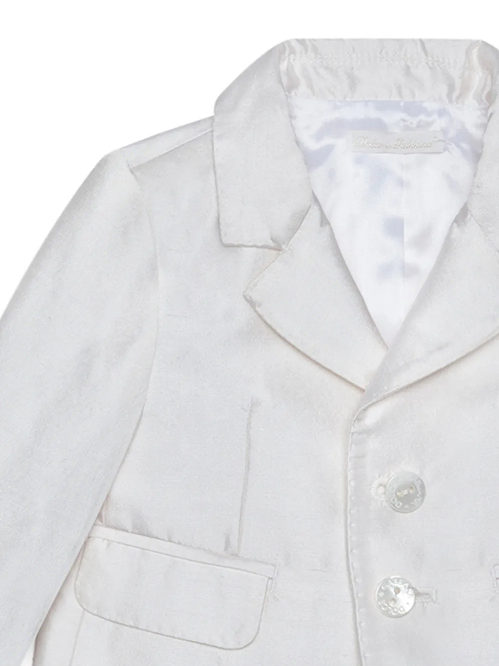 Shop Dolce & Gabbana Single-breasted Shantung Blazer In White