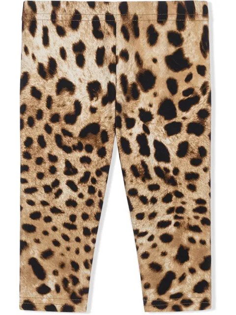 Dolce & Gabbana Kids Interlock leopard-print leggings