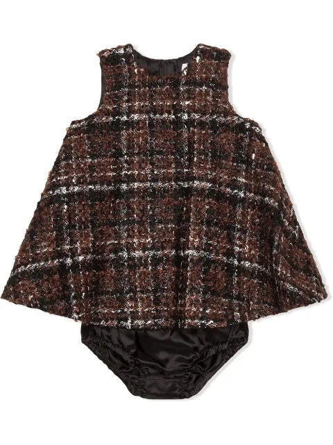 Dolce & Gabbana Kids فستان بطبعة كاروهات