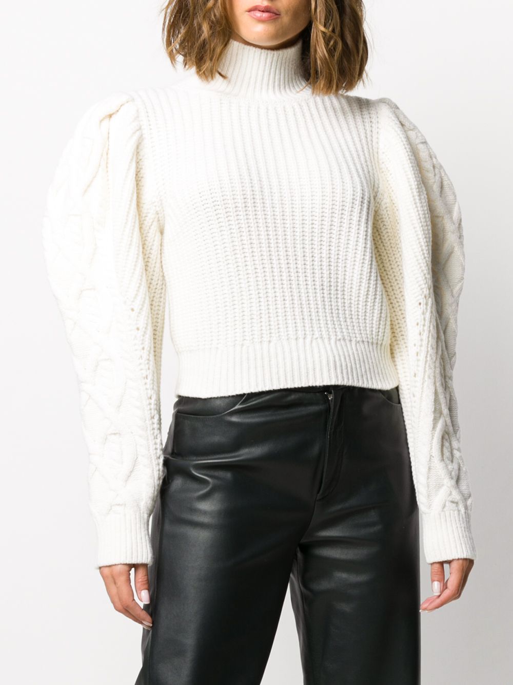 фото Wandering balloon sleeve cropped jumper