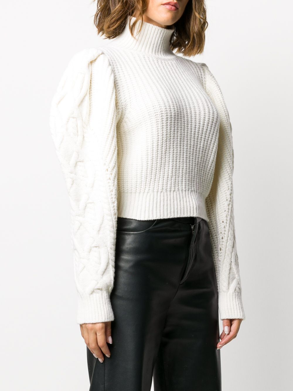 фото Wandering balloon sleeve cropped jumper