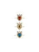 Image 1 of Gucci crystal-heart stack rings