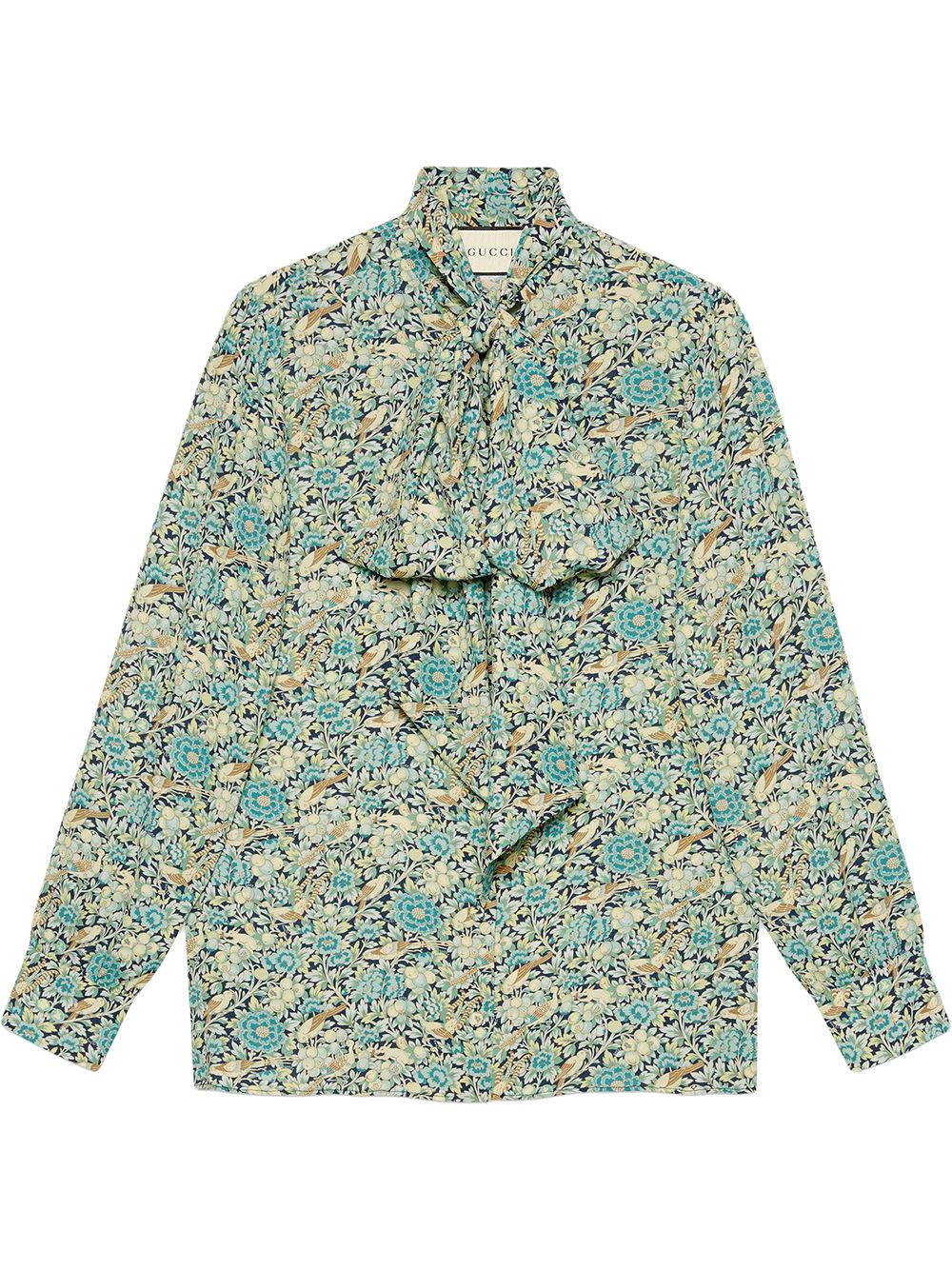 фото Gucci блузка с цветочным принтом из коллаборации с liberty london