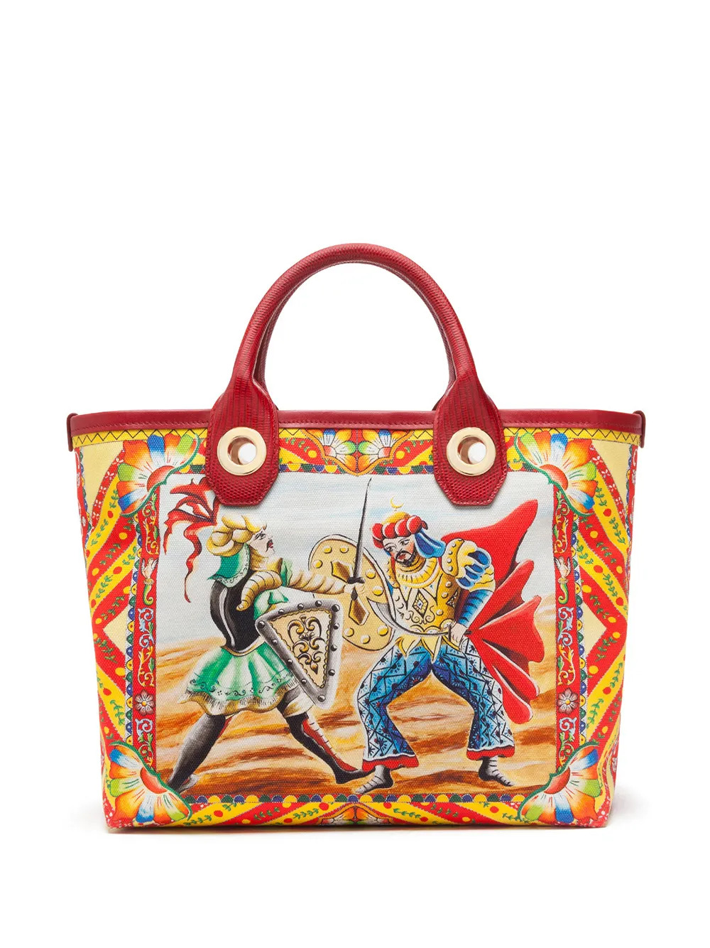 Dolce & Gabbana Shopper met print - Rood