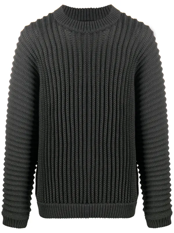 rib knit sweater mens