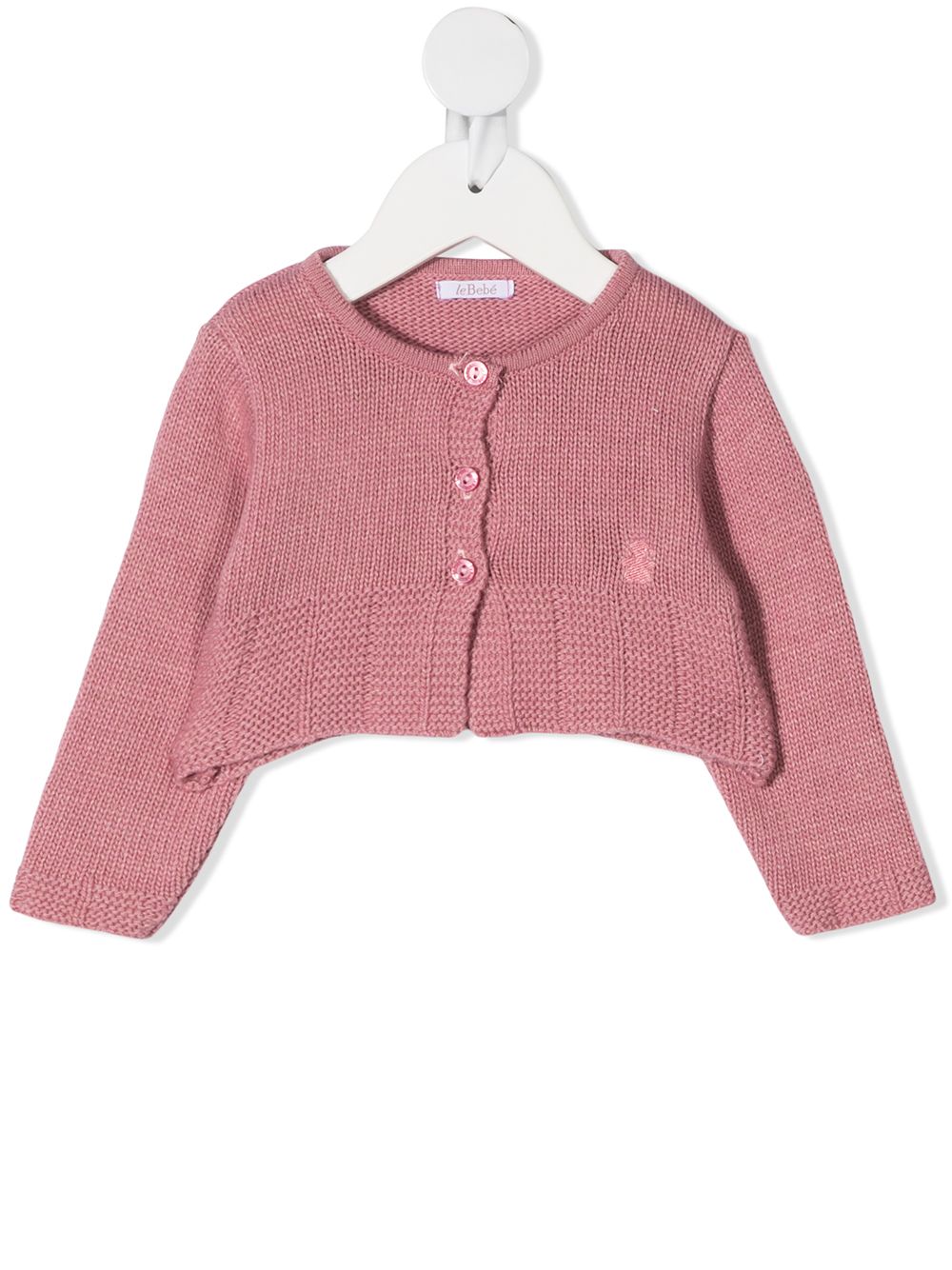 фото Le bebé enfant embroidered logo cropped cardigan