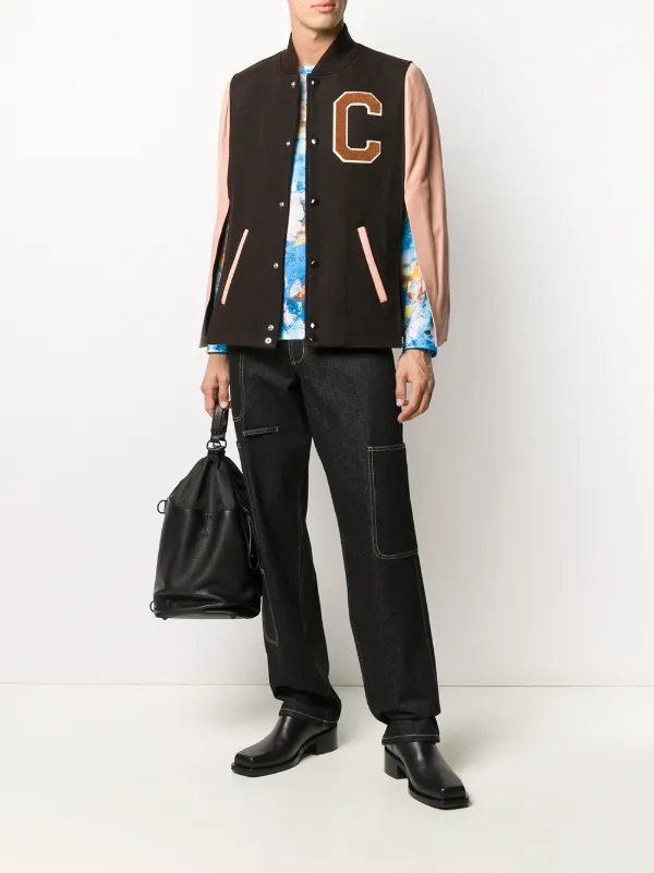 detailing bomber-style cape 