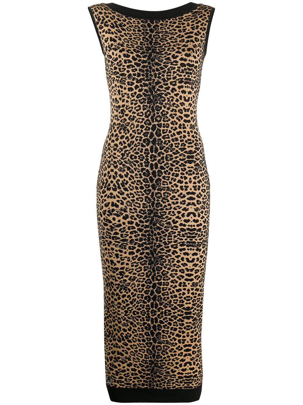 Philipp Plein Maribelle leopard-intarsia Fitted Dress - Farfetch