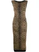 Image 1 of Philipp Plein Maribelle leopard-intarsia fitted dress