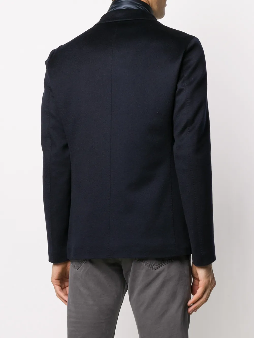Herno padded-detail single-breasted Blazer | Blue | FARFETCH