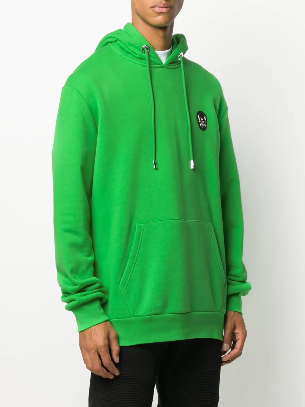 Shop Philipp Plein Skull Zipped Hoodie In Green