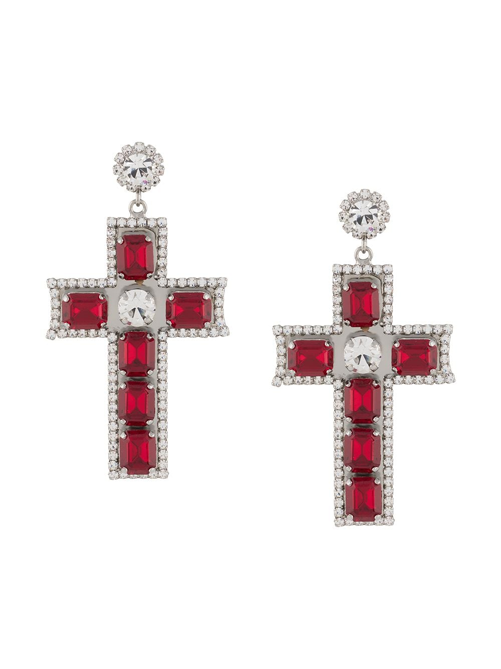 Baroque cross earrings