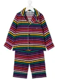 SONIA RYKIEL ENFANT stripe print tracksuit set - Black